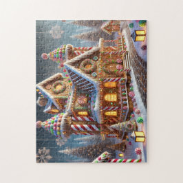 Gingerbread Wonderland Village Candy Cane House Legpuzzel