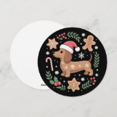 Gingerbread Worstebrood Hondenliefhebber Dachshund Feestdagenkaart (Voorkant / Achterkant)