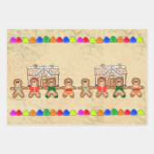 Gingerbread Wrapping Paper Flat Sheet Set van 3 (Voorkant 2)