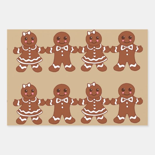 Gingerbread Wrapping Paper Set (Voorkant)