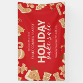 Gingerbread Xmas Bakkerij Holiday Sale Spandoek (Verticaal)