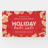 Gingerbread Xmas Bakkerij Holiday Sale Spandoek (Horizontaal)
