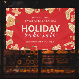 Gingerbread Xmas Bakkerij Holiday Sale Spandoek