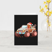 Gingerbread Xmas Candy Truck Funny Christmas Bakin Kaart (Gele Bloem)