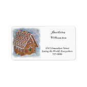 GINGERBREAD XMAS HUIS ETIKET (Voorkant)