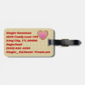 Gingerbread Xmas Steam Train Bagagelabel (Achterkant horizontaal)