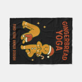 Gingerbread Yoga – Fun Holiday “find Your Inner Do Fleece Deken (Voorkant (Horizontaal))