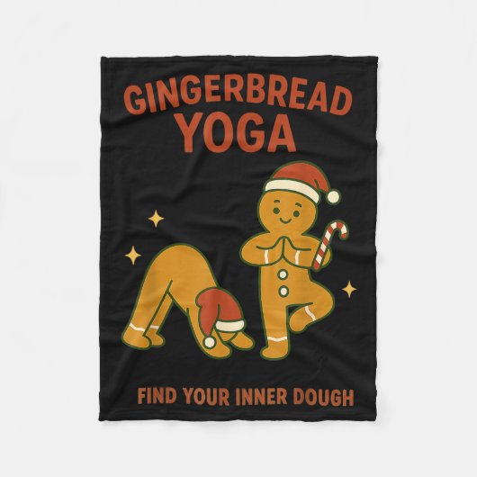 Gingerbread Yoga – Fun Holiday “find Your Inner Do Fleece Deken (Voorkant)