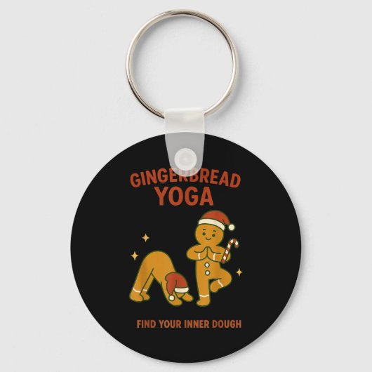 Gingerbread Yoga – Fun Holiday “find Your Inner Do Sleutelhanger (Voorkant)