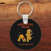 Gingerbread Yoga – Fun Holiday “find Your Inner Do Sleutelhanger (Voorkant)