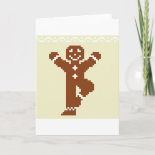 Gingerbread Yoga Tree Asana Feestdagen Kaart