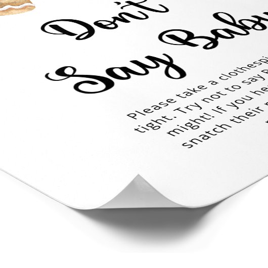 Gingerbread - Zeg niet baby Poster (Hoek)