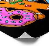 Gingerbread Zes Zeven 67 Ijs Drip Kerstmis Poster (Hoek)