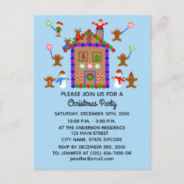 Gingerbreadhuis #2 uitnodigingskaart uitnodiging briefkaart