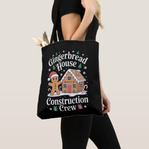 Gingerbreadhuis Bouwploeg Kerstmis Tote Bag