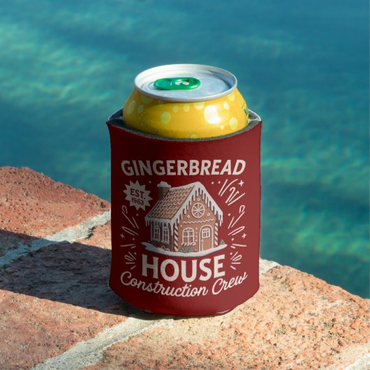 Gingerbreadhuis Bouwteam Grappige Kerstmis  Blikjeskoeler (Insitu Zwembad)