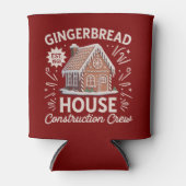 Gingerbreadhuis Bouwteam Grappige Kerstmis  Blikjeskoeler (Voorkant)