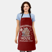 Gingerbreadhuis Bouwteam Grappige Kerstmis  Schort (Gedragen)
