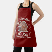 Gingerbreadhuis Bouwteam Grappige Kerstmis  Schort (Insitu)