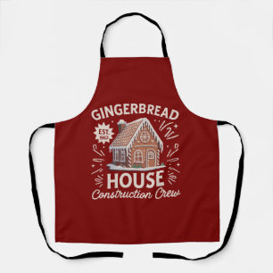 Gingerbreadhuis Bouwteam Grappige Kerstmis  Schort