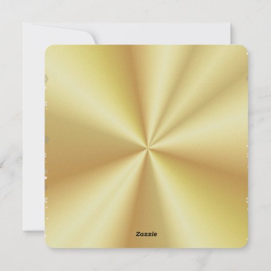 Gingerbreadhuis en gouden kerstman vakantie C Feestdagenkaart (Achterkant)