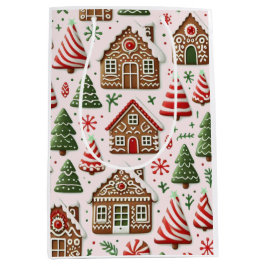 Gingerbreadhuis en pepermuntbomen medium cadeauzakje