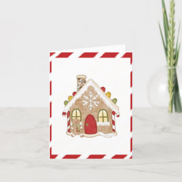 Gingerbreadhuis Feestdagen Kaart