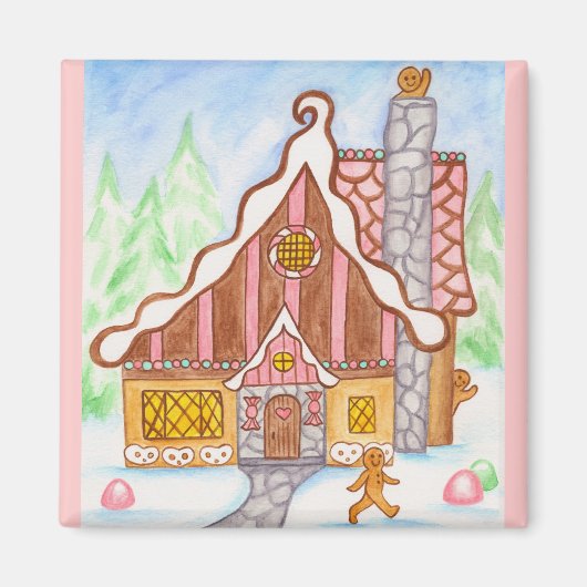 gingerbreadhuis golf magnet (Voorkant)