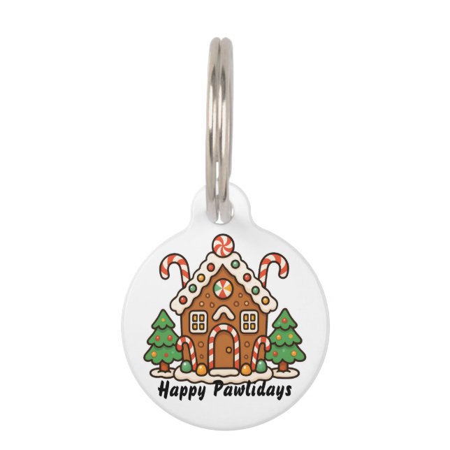 Gingerbreadhuis  huisdierpenning (Voorkant)