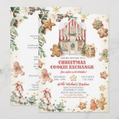 Gingerbreadhuis & Kerstkoekjes Uitwisselen Kaart (Voorkant / Achterkant)