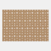 Gingerbreadhuis Kerstsneeuwvlokken Bruin Inpakpapier Vel (Voorkant 3)
