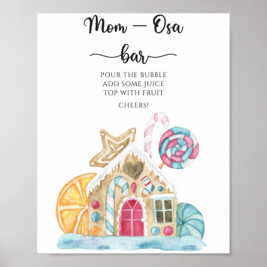 Gingerbreadhuis - Moeder-osa bar Poster (Voorkant)