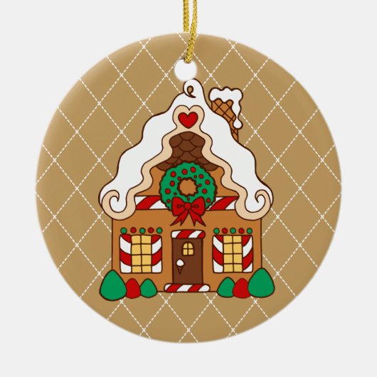 Gingerbreadhuis Ornament (Voorkant)