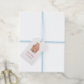 Gingerbreadhuis Prettig Kerstfeest Kerstmis Cadeaulabel (Met Touw)