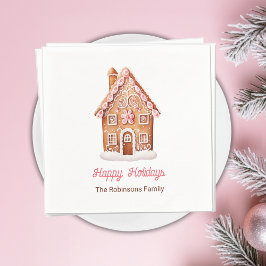 Gingerbreadhuis Prettig Kerstfeest Kerstmis  Servet