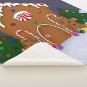 Gingerbreadhuis  sherpa deken (3/4)