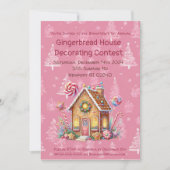 Gingerbreadhuis Versier Wedstrijd Kaart (Voorkant)
