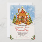 Gingerbreadhuis Versierfeest Kaart (Voorkant)