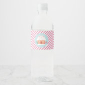 Gingerbreadhuis Versierfeestje Waterfles Etiket (Voorkant)