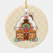 Gingerbreadhuisornament Keramisch Ornament (Achterkant)