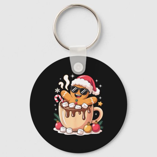 Gingerbreadman Christmas Cocoa Gingerbread Men Wom Sleutelhanger (Voorkant)