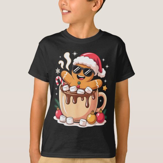 Gingerbreadman Christmas Cocoa Gingerbread Men Wom T-shirt (Voorkant)