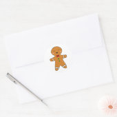 Gingerbreadman Ronde Sticker (Envelop)