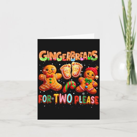 Gingerbreads For Two Please Christmas Pregnancy An Kaart (Voorkant)