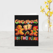 Gingerbreads For Two Please Christmas Pregnancy An Kaart (Gele Bloem)