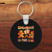 Gingerbreads For Two Please Christmas Pregnancy An Sleutelhanger (Voorkant)