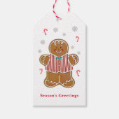Gingerbred Man Holiday Gift Label Cadeaulabel (Voorkant)