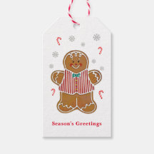Gingerbred Man Holiday Gift Label