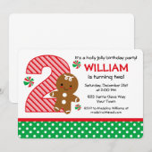 Gingerbrood 2e verjaardag kaart (Voorkant / Achterkant)