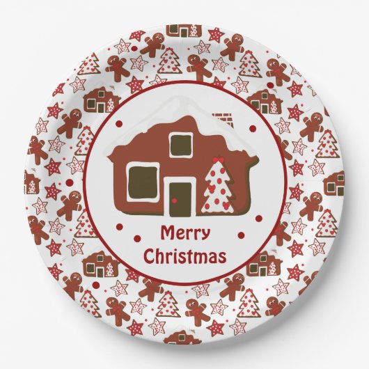 Gingerbrood Aangepast Papieren Bordje (Voorkant)
